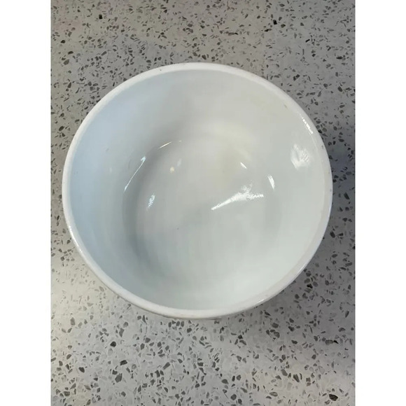 Vintage 1975 FTD Milk Glass Flower Leaf Vase Planter Compote Pedestal Dish Bowl - Picture 3 of 5